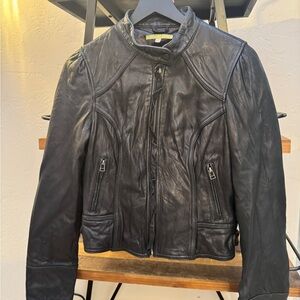 Gorgeous Gianni Bini Black Leather Jacket